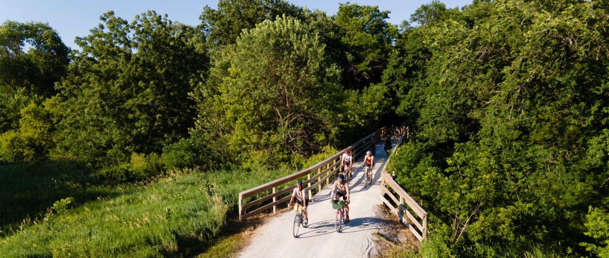 bikers on trail