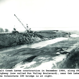 salt creek levee construction 1964