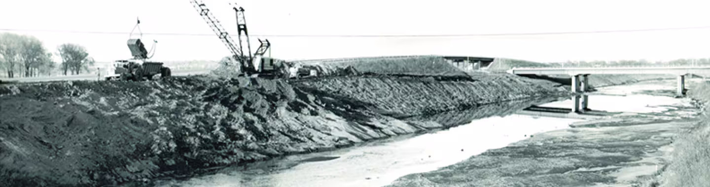 salt creek levee construction 1964
