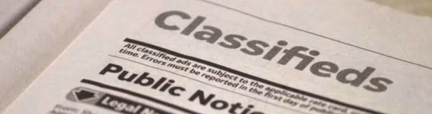 Public Notice Stock Image