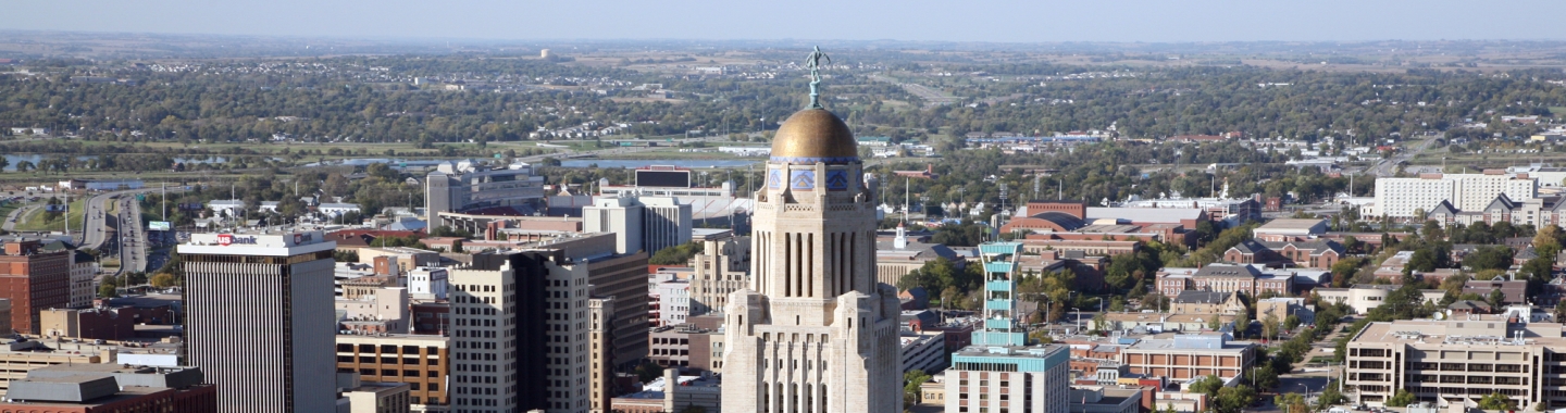 nebraska capitol building arial
