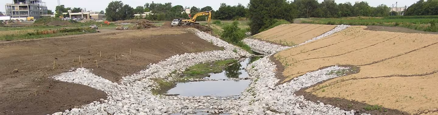 dirt work in flood zone