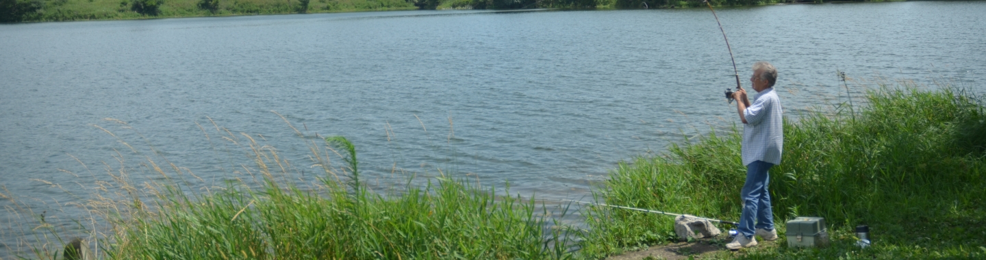 fishing at a lake