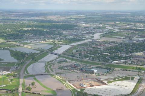 Aerial view of haymarket park 