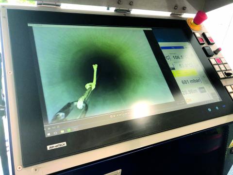 a camera monitoring the curing process