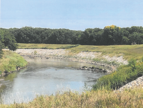 levee repair site downstream of 27th st