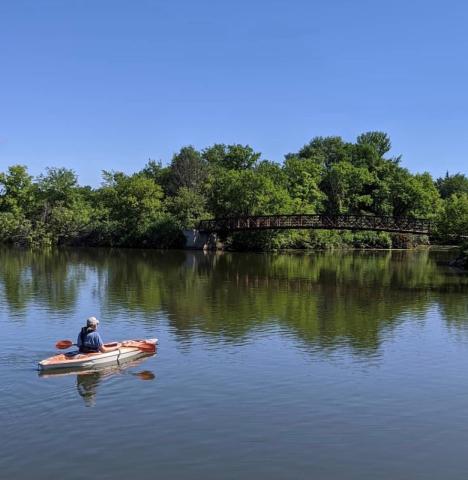 kayak on lake