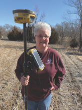 Cindy with a tool