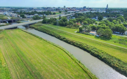 salt creek levee from above