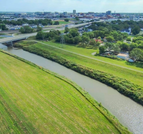 salt creek levee arial